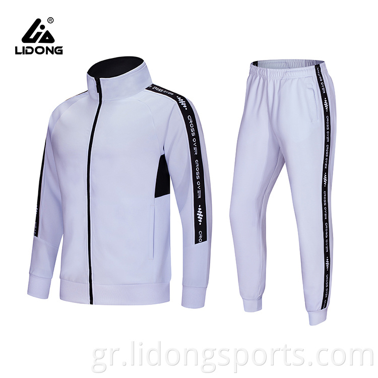 Κατασκευαστής χονδρικής Custom Plain Gym Tracksuit Cotton Color Color Mens Tracksuit